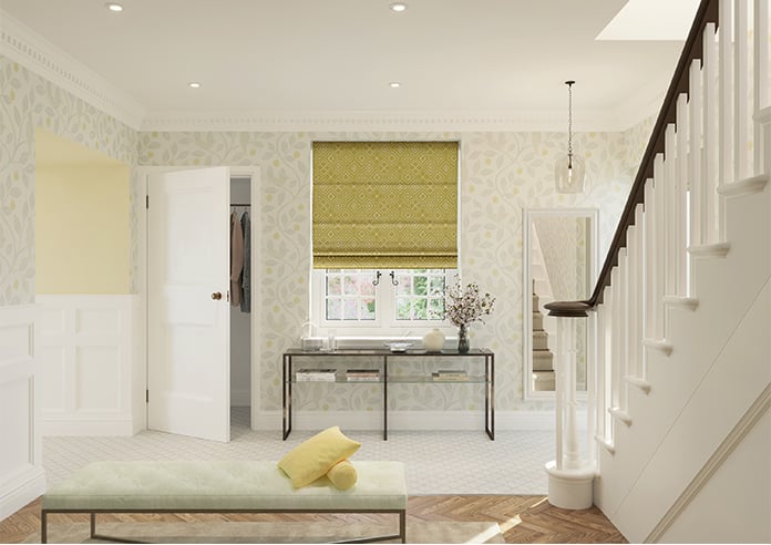 Newquay, Mustard - Motorised Roman Blind - Image 8